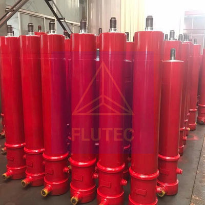Double Acting Telescopic Dump Truck Cylinders Carbon Steel Material