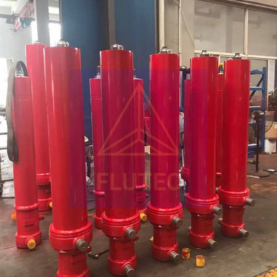 Double Acting Telescopic Dump Truck Cylinders Carbon Steel Material