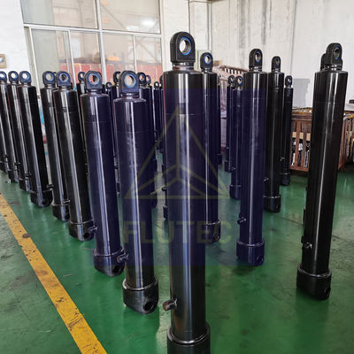 Flutec Telescopic Hydraulic Cylinder Double Acting Oil Cylinder For Mechanical Engineering