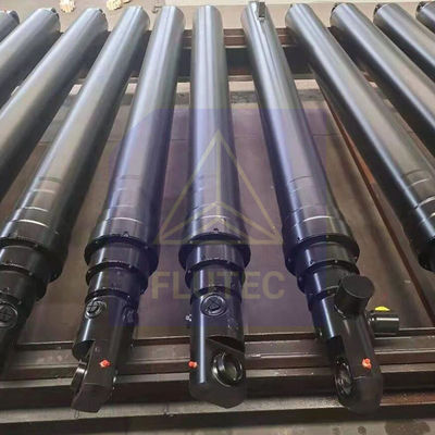 Flutec Telescopic Hydraulic Cylinder Double Acting Oil Cylinder For Mechanical Engineering