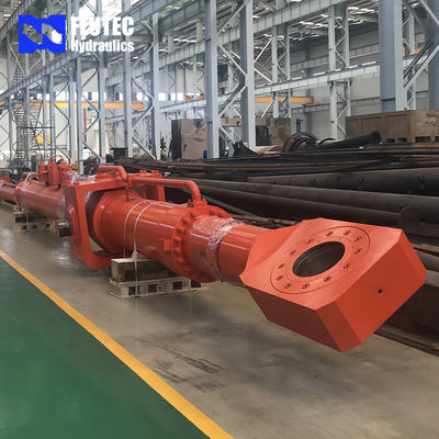 Hydraulic Cylinder For Flat Gate Of Dam With Oil Pipeline And Manifold