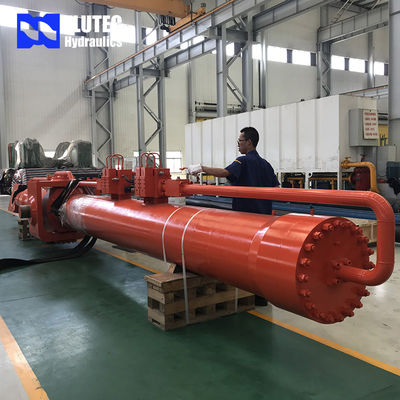 Hydraulic Cylinder For Flat Gate Of Dam With Oil Pipeline And Manifold